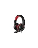 NGS VOX700 USB – Auriculares con micrófono flexible, diadema, USB, para PC, color negro y rojo