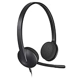 Logitech H340 Auriculares con Cable, Sonido Estéreo con Micrófono con Supresión de Ruido, USB,...