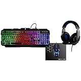 The G-Lab Combo Argon – Pack Gaming 4 en 1 - Teclado Gaming QWERTY – Incluye Ñ -...