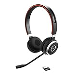 Jabra Evolve 65 MS, Auriculares Inalámbricos Estéreo Certificados por Microsoft con Batería de...