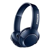 Philips SHB3075BL - Auriculares Inalambricos (con micrófono, aislantes de ruido, plegables, 12 h...