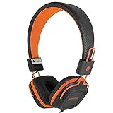 NGS Orange Gumdrop - Auriculares de diadema cerrados, color negro y naranja